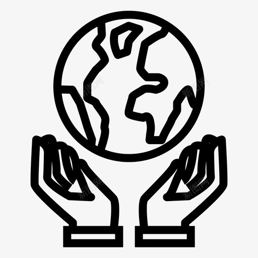 地球全球双手图标svg_新图网 https://ixintu.com 世界 全球 双手 团结 地球 金融2