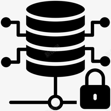 数据库安全网络保护安全数据图标图标