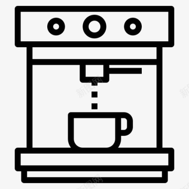 咖啡店咖啡机饮料图标图标