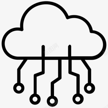 云计算云数据库云基础设施图标图标