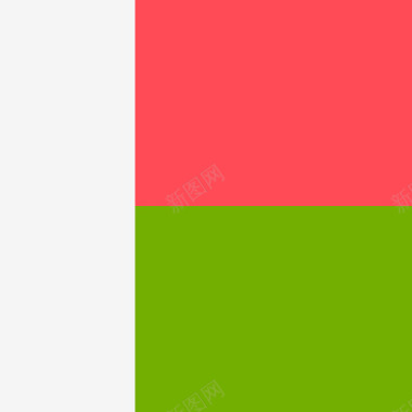 马达加斯加国际旗帜4方形图标图标