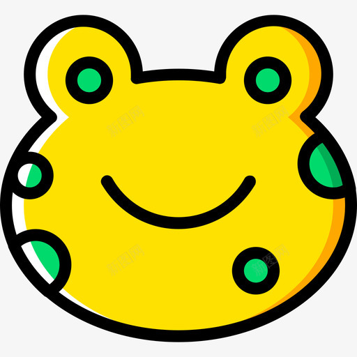 青蛙表情符号15黄色图标svg_新图网 https://ixintu.com 表情符号15 青蛙 黄色