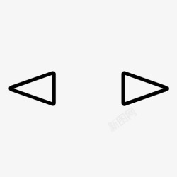 三角形方向箭头左和右箭头选项图标高清图片