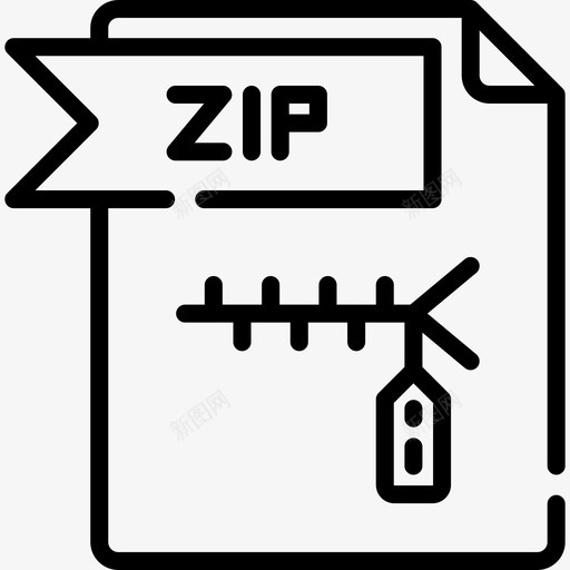 Zip文件文件夹3线性图标svg_新图网 https://ixintu.com Zip 文件文件夹3 线性