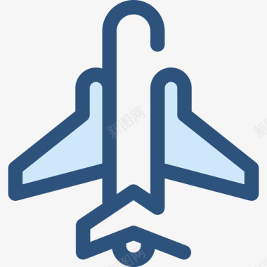飞机运输16蓝色图标图标