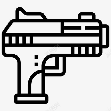 彩弹手枪火器枪图标图标