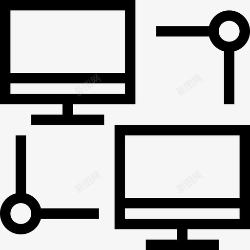 监视器网页开发6线性图标svg_新图网 https://ixintu.com 监视器 线性 网页设计开发6