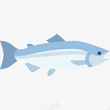 鲑鱼动物19扁平图标图标