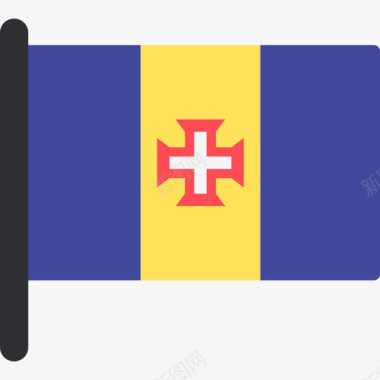 马德拉5号国际国旗桅杆图标图标