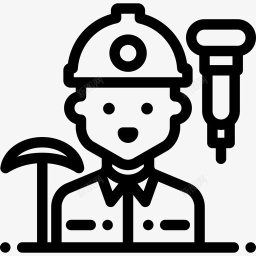 矿工职业和工作5直系图标svg_新图网 https://ixintu.com 直系 矿工 职业和工作5