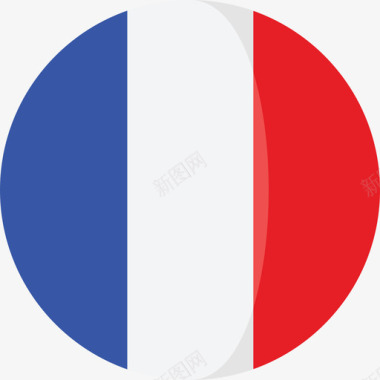 法国国旗3圆圈平图标图标