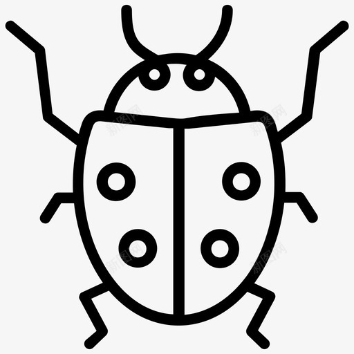 瓢虫甲虫粪甲虫图标svg_新图网 https://ixintu.com 偏见昆虫 昆虫 昆虫线图标 瓢虫 甲虫 粪甲虫 金龟子甲虫