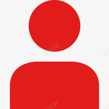 用户信息图形红色2扁平图标图标