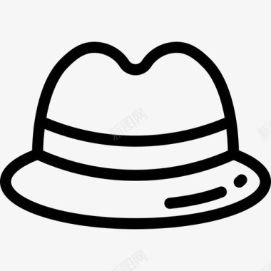 帽子时髦款式7线性图标图标