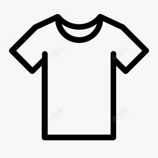 普通T恤休闲时尚图标svg_新图网 https://ixintu.com 中性款 休闲 时尚 普通T恤 衬衫 轮廓项目