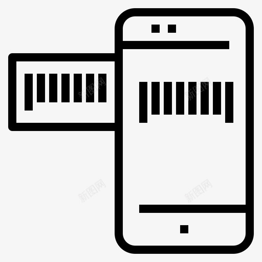 条形码商业营销图标svg_新图网 https://ixintu.com 商业 扫描仪 条形码 营销 购物 销售