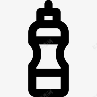 瓶子健身9轮廓图标图标