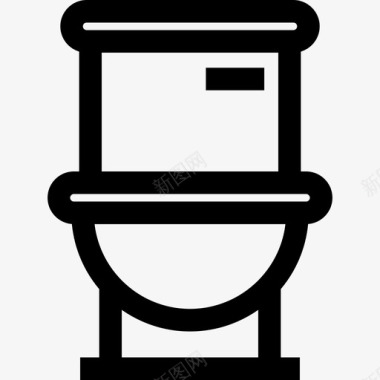 厕所17号酒店线性图标图标