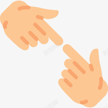 指向手势6平直图标图标