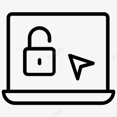 笔记本电脑安全网络安全笔记本电脑访问图标图标