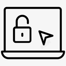 系统推广授权笔记本电脑安全网络安全笔记本电脑访问图标高清图片