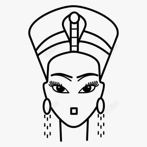 埃及艳后成人古代图标svg_新图网 https://ixintu.com 古代 埃及女王 埃及女王头像 埃及文化 埃及艳后 娜芙提蒂 成人