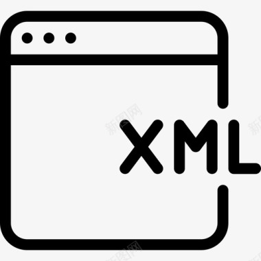 Xml编码2线性图标图标