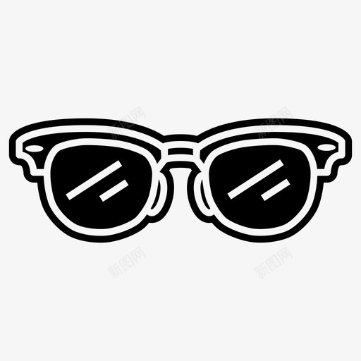 眼镜时尚光学图标svg_新图网 https://ixintu.com 光学 墨镜 太阳镜 时尚 时尚类字形 眼镜