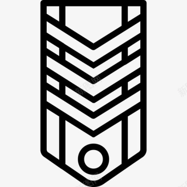 V形陆军徽章2直线型图标图标