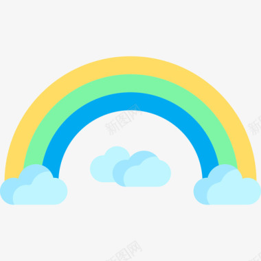 彩虹嬉皮士3平坦图标图标