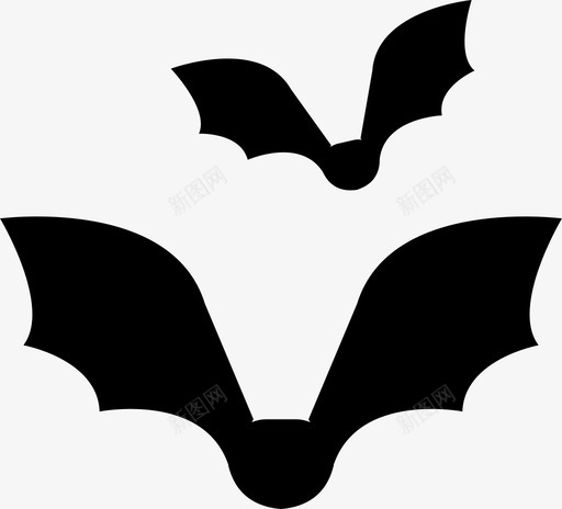 蝙蝠动物万圣节图标svg_新图网 https://ixintu.com 万圣节 万圣节铭文 动物 吸血鬼 幽灵 蝙蝠
