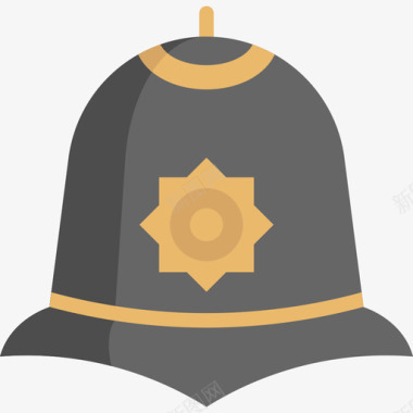 警察帽警察3号平头图标图标