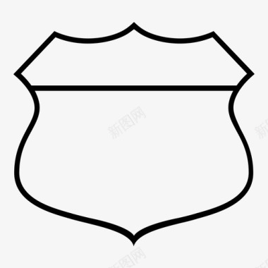 美国公路盾牌路标图标图标