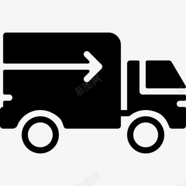 送货卡车电子商务12装满图标图标