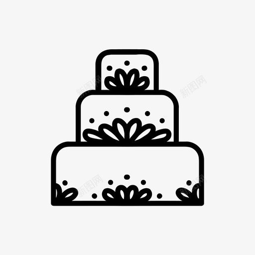 蛋糕生日涂鸦图标svg_新图网 https://ixintu.com 婚礼 手绘蛋糕设计v2 涂鸦 生日 蛋糕 食物