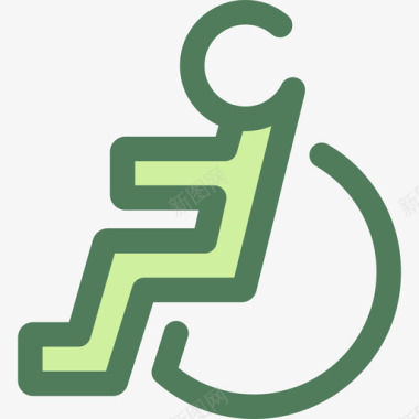 轮椅健康和医疗6维德图标图标