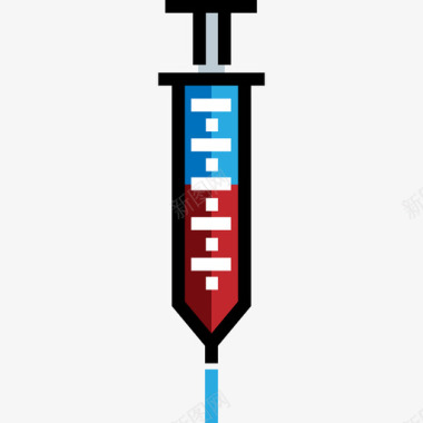 注射器健康和医疗9线性颜色图标图标