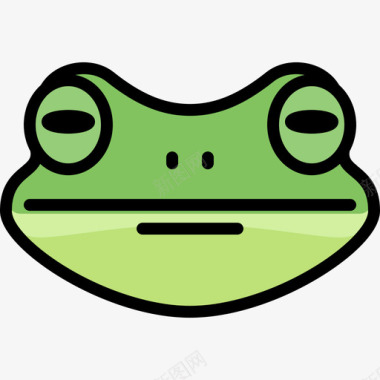 青蛙动物25线形颜色图标图标