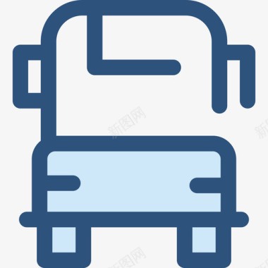 公交16路蓝色图标图标