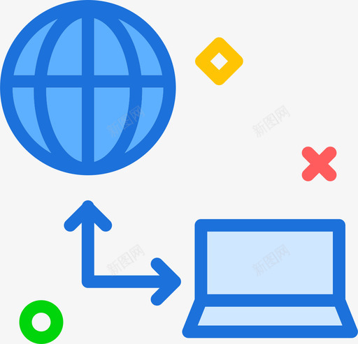 互联网tech2线性颜色图标svg_新图网 https://ixintu.com tech2 互联网 线性颜色
