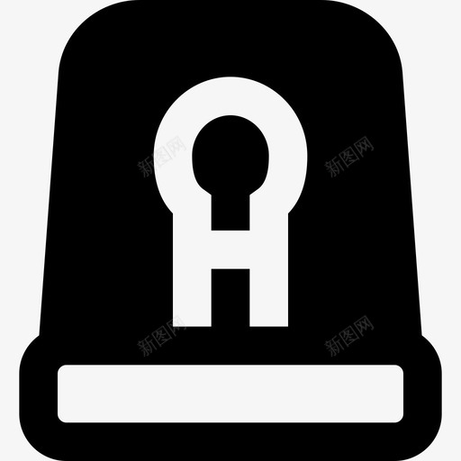 警笛保安18实心图标svg_新图网 https://ixintu.com 保安18 实心 警笛