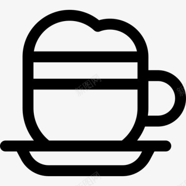 卡布奇诺咖啡店14号直式图标图标