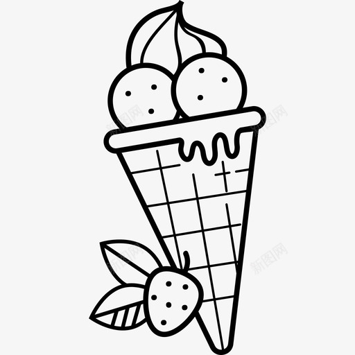 冰淇淋假日3手工制作图标svg_新图网 https://ixintu.com 假日3 冰淇淋 手工制作