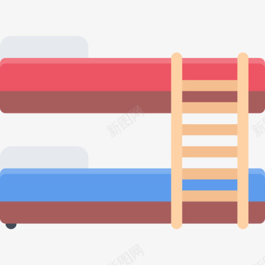双层床家具26扁平图标图标