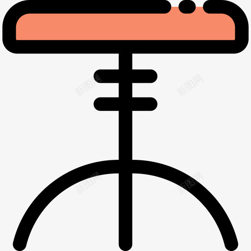 木椅家居用品13线性颜色图标svg_新图网 https://ixintu.com 家居用品13 木椅 线性颜色