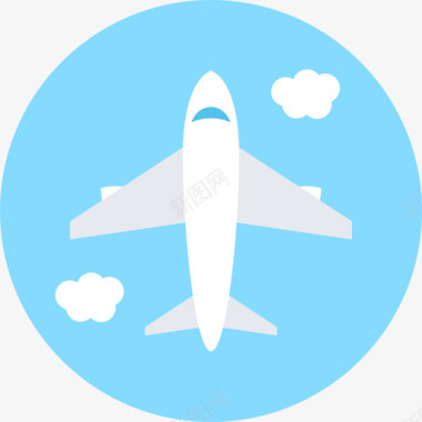 飞机全球物流3圆形图标图标