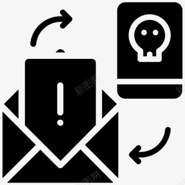 垃圾邮件病毒信息恶意邮件图标图标