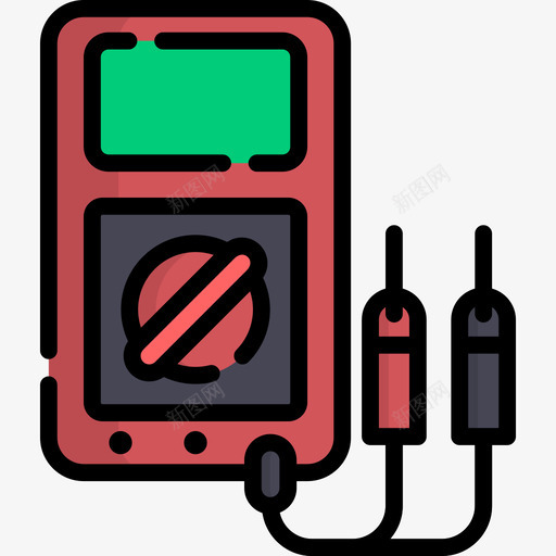 电压表机械元件3线性颜色图标svg_新图网 https://ixintu.com 机械元件3 电压表 线性颜色