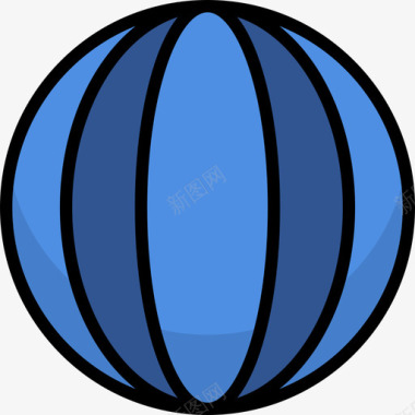 瑜伽球健身7线条颜色图标图标