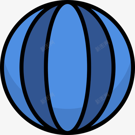 瑜伽球健身7线条颜色图标svg_新图网 https://ixintu.com 健身7 瑜伽球 线条颜色